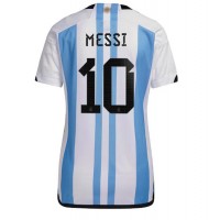 Dres Argentina Lionel Messi #10 Domaci za Žensko SP 2022 Kratak Rukav